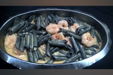  PENNE AL NERO DI SEPPIA CON MARISCOS 