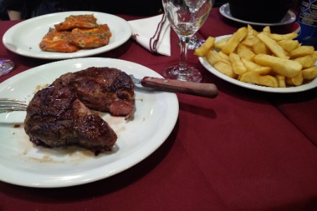  OJO DE BIFE CON FRITAS PORCION