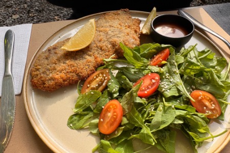  MILANESA CON VERDES 
