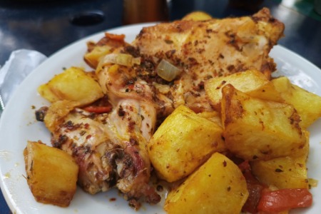  POLLO AL HORNO CON PAPAS 